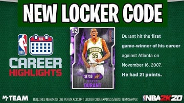 *NEW* AMETHYST KEVIN DURANT LOCKER CODE IN MYTEAM 2K20!!