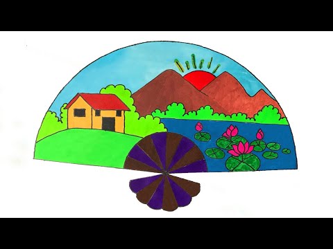 Video Trang trí quạt giấy | Vẽ quạt giấy | Vẽ trang trí quạt... - youtube