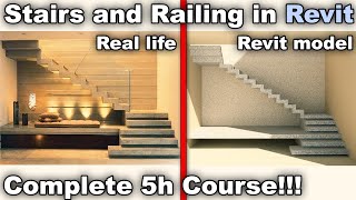 Stairs and Railing in Revit Course