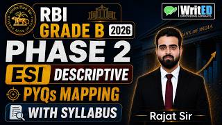 ESI for RBI Grade B Phase 2| Descriptive PYQs + Syllabus Mapping