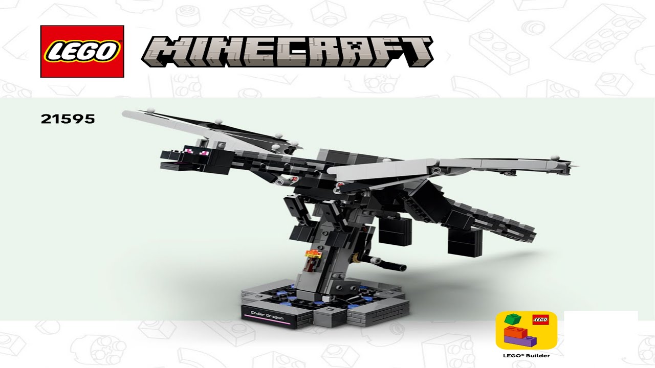 Minecraft - The Ender Dragon - Minifig-scale LEGO instructions