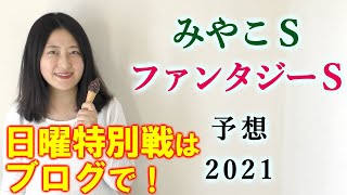 【競馬】みやこステークス ファンタジーステークス 2021 予想(土曜最終レース 飯坂温泉特別の予想はブログで！)ヨーコヨソー