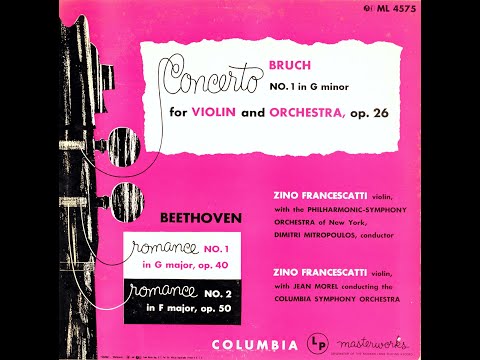 Bruch: Violin Concerto No. 1 in G minor, Op.26 - Zino Francescatti, Dimitri Mitropoulos, NY Phil. adlı videoyu YouTube'da izle