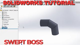 Solid Works Tutorial For Beginner's #13 - Swept Boss