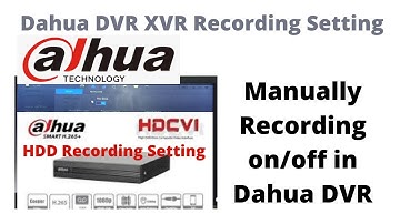 How to Dahua DVR XVR Recording Setting | Hard Disk Storage Setting in Dahua DVR