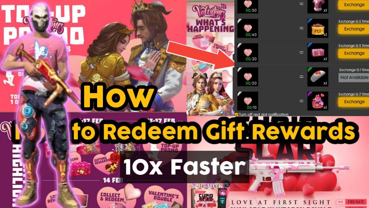 FREE FIRE: HOW TO COLLECT HEART BALLOONS (10x Faster) | VALENTINE EVENT DETAILS | WITH BONUS TRICK