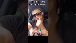 No parent in the School pickup line…😏 #funny #myhumps #shorts #minivanmoms