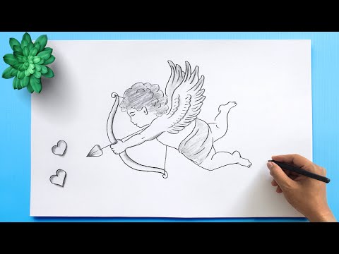 Video: How To Draw Cupid - Step By Step Instructions