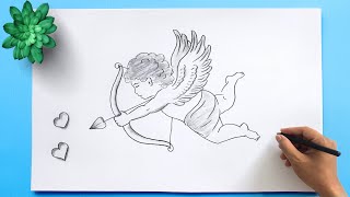 How to draw Cupid | Cupid sketch easy