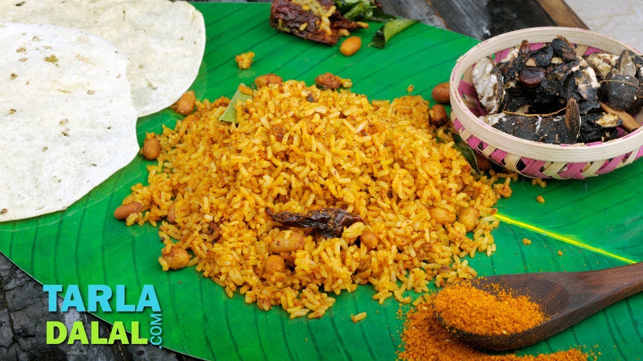 टैमॅरिन्ड राईस रेसिपी | Tamarind Rice | Puliodharai | Puliyogare by Tarla Dalal