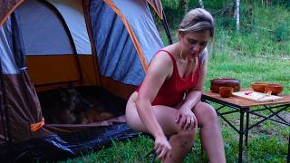 BRAZILIAN ADVENTURE ASMR - Brazilian girl relaxing and camping by the river