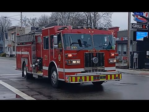 Perry Twp FD Engine 2 responding 3-30-2025 (read description) - YouTube