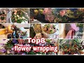TOP 8 flower wrapping How to  wrap a bouquet of flowers   꽃다발 포장법  영국식 물주머니 꽃포장 핸드타이드 플로리스트 플라워 디자인