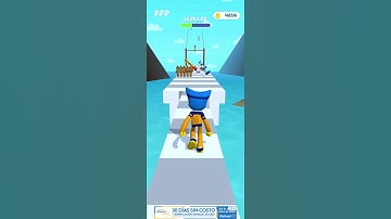 Rainbow Blue Monster Run Funny Games #rainbow #gaming