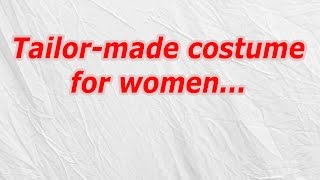 Tailor made costume for women (CodyCross Crossword Answer)