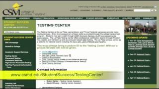 Getting Started at CSM: Placement Testing