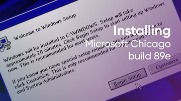 Installing Microsoft Chicago build 89e (Windows 95)