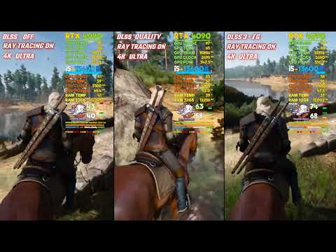 Witcher 3 Next-Gen  RTX 4090 +i9 -13600K | 4K ULTRA | RT ON | DLSS OFF vs ON vs DLSS 3