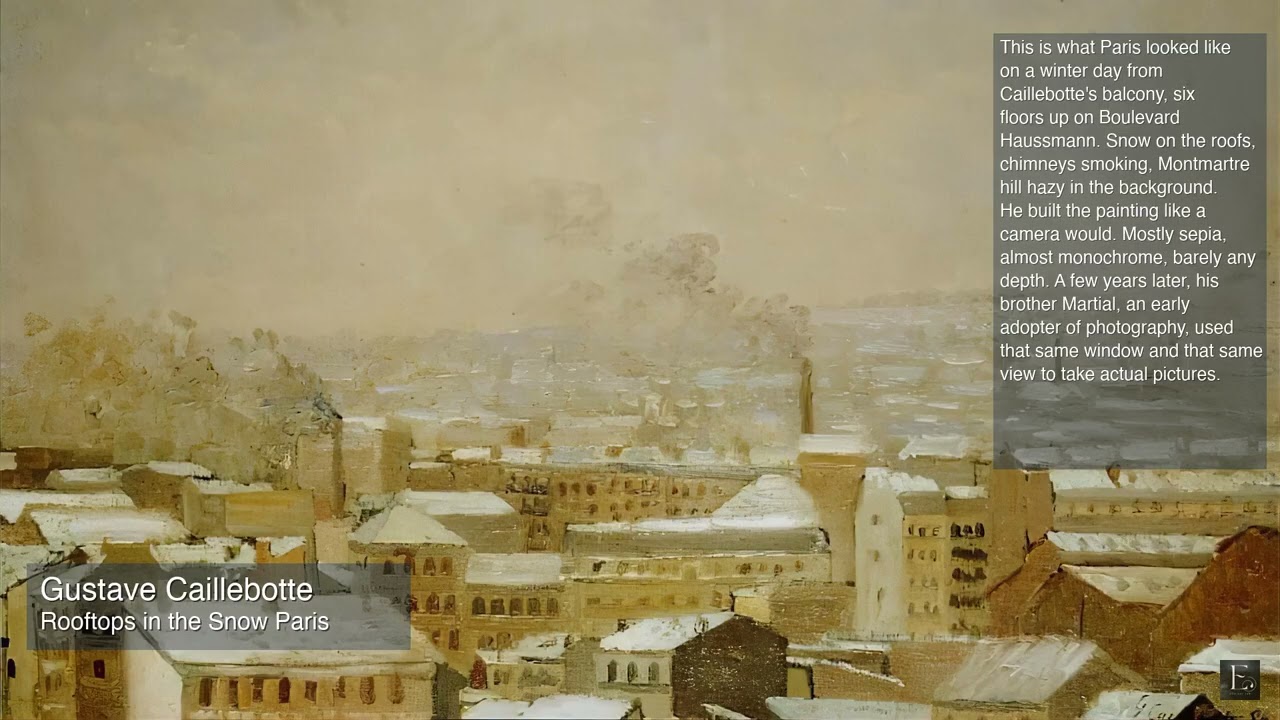 Gustave Caillebotte – Rooftops in the Snow Paris - 2 Hour Screensaver