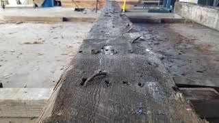 Milling Over 100-year-old Antique Heart Pine Beams