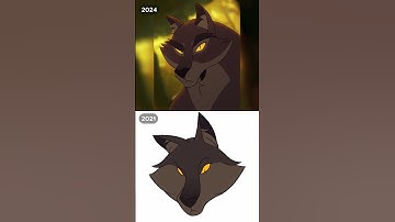 Wolf Simple Animation Test 2024 Vs 2021 #indieanimation  #cartoon #animation #art