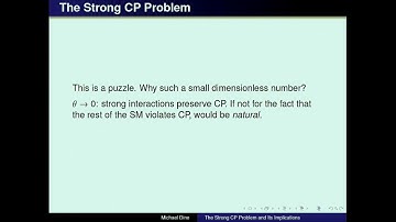 The Strong CP Problem - Michael Dine