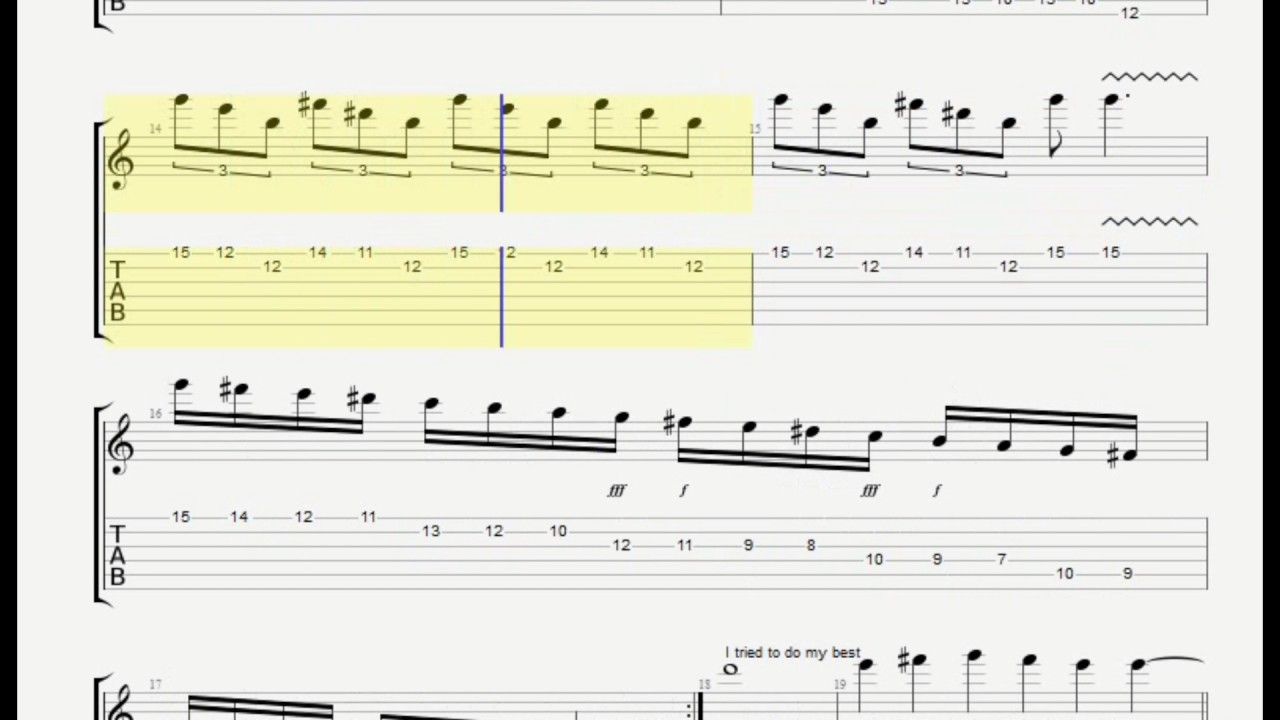 Yngwie Malmsteen - Relentless Fury Parabellum Chords & Tabs