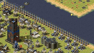 Red Alert 2 | Yuri vs 7 random | floating disc map | 1 vs 7