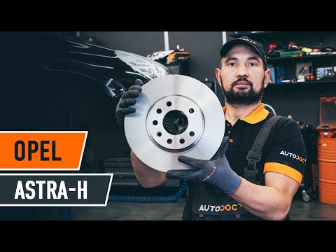 How to change rear brake discs on OPEL ASTRA H Saloon [TUTORIAL AUTODOC]