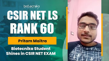 CSIR NET LS Rank 60 Pritam Maitra - Hearty Congratulations - Proud of You