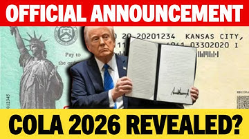 BREAKING: OFFICIAL 2026 SOCIAL SECURITY COLA ANNOUNCEMENT REVEALED?