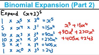 Famous Binomial Expansion (Part 2) - The Binomial Expansion (Year 1) - Edexcel AS and A Level Maths Profile