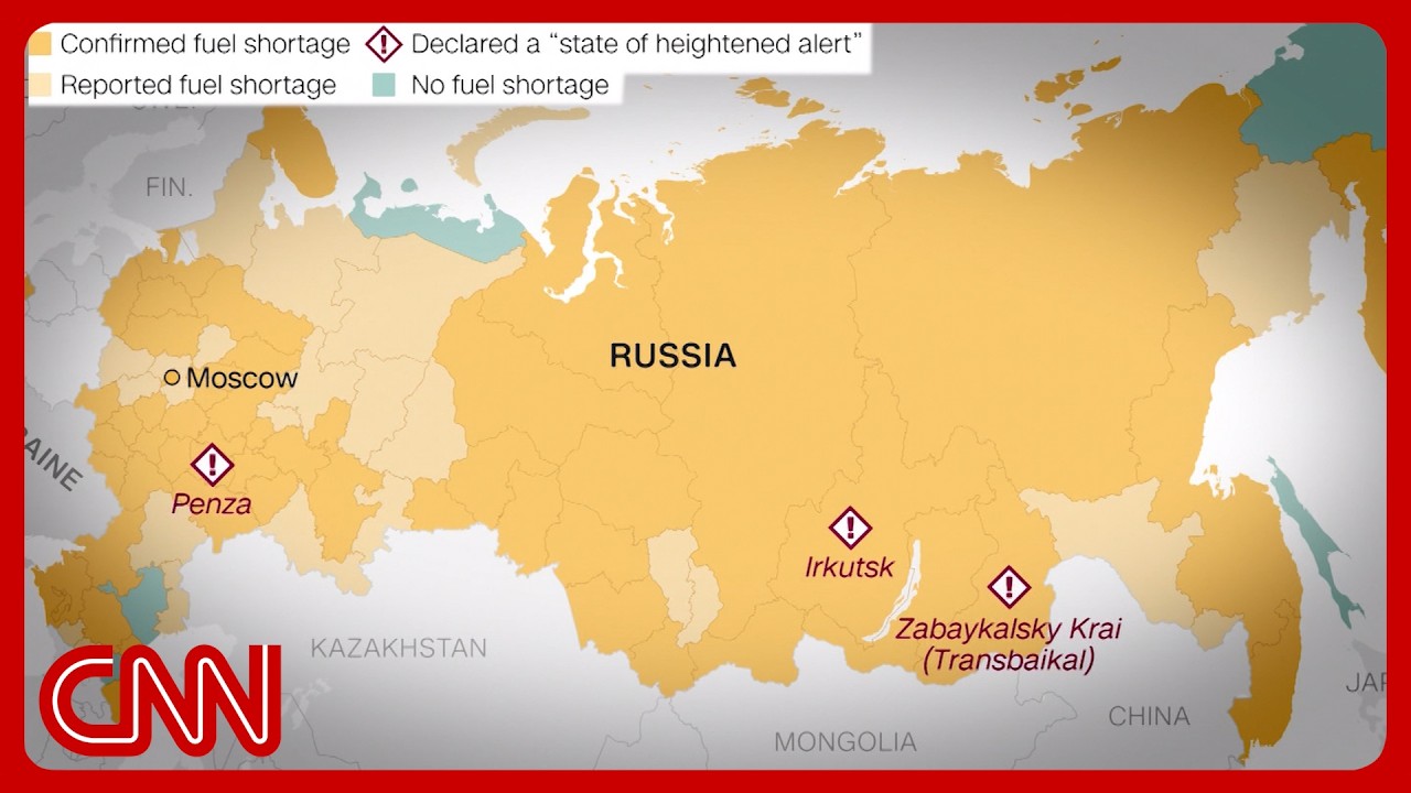 Ukraine strikes spark Russian fuel crisis across 50 regions