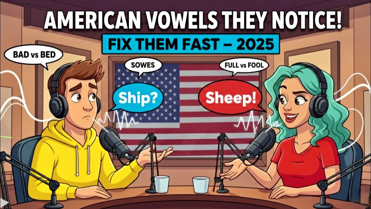American Vowel Sounds Americans Notice Instantly in 2025 – Fix Them | FluentJAM Podcast Ep.2