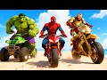 Spider-Man, Iron Man, Hulk Epic Motorcycle Challenge🏍️💨 Ep.2