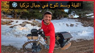 Vlog 259/ ❄️🥶طريق في جبال و غابات تركيا و خيمت في قمة جبل جد باردة