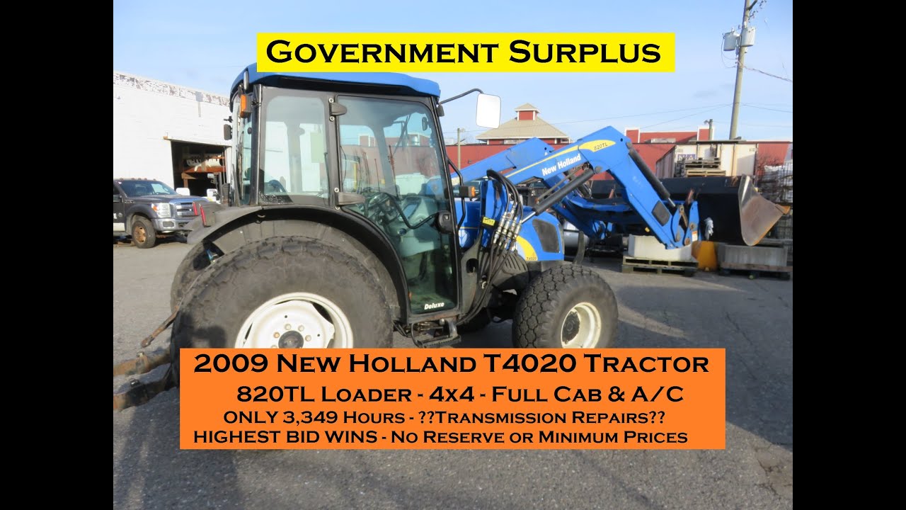 February 21st Auction: Lot: S1014 - 2009 New Holland T4020 4x4 Tractor ...