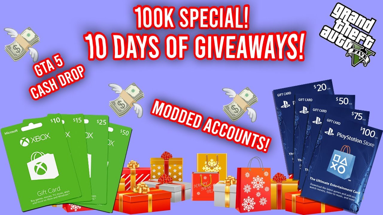 10 DAYS OF GIVEAWAYS 100K SPECIAL!! DOING A GIVEAWAY EVERY SINGLE DAY!!!