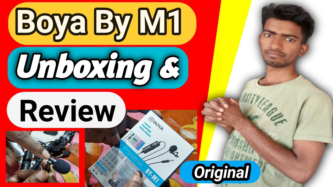 Boya M1 mic Original Unboxing & Review Boya BYM1 Lavalier Best mic
