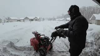 Snow Blowing Michigan Fast Motion