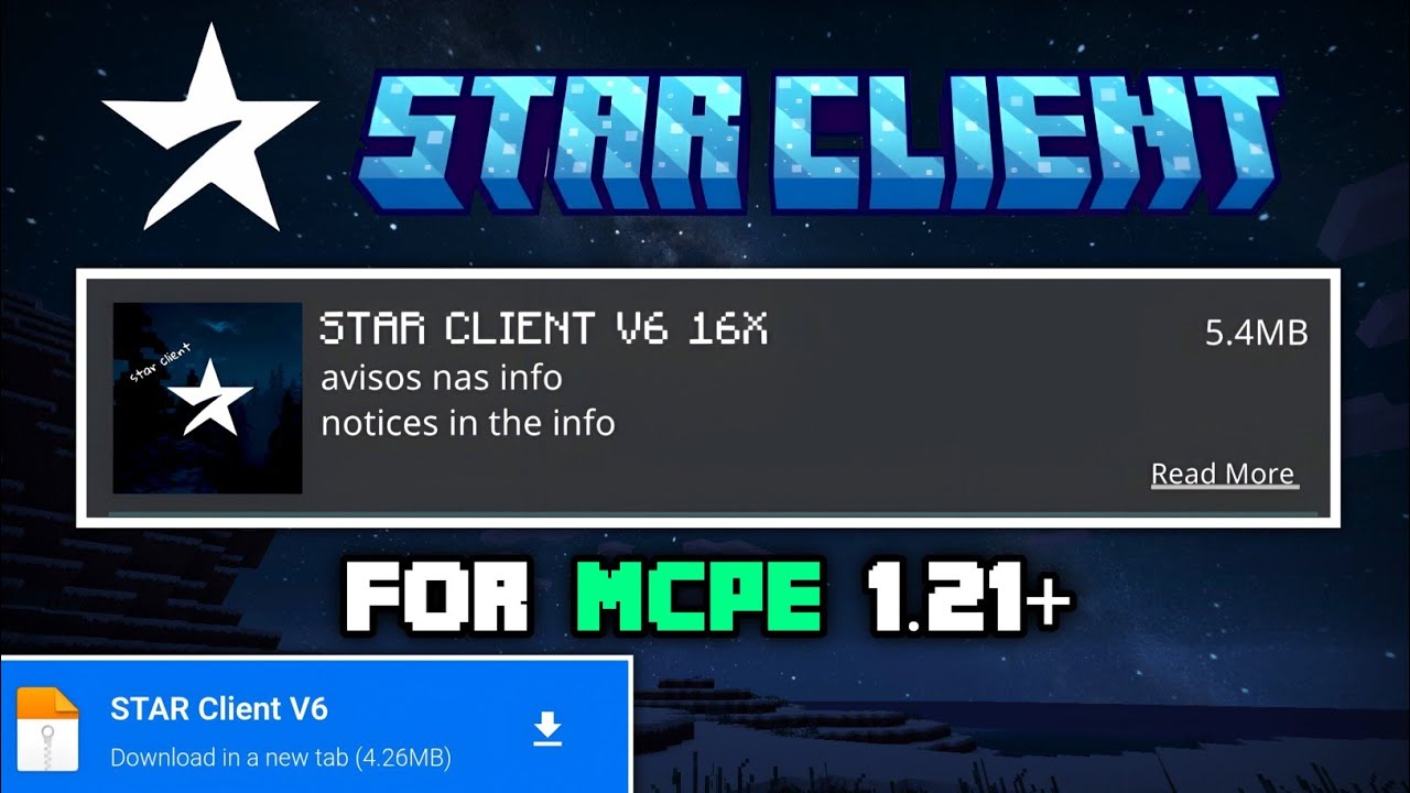 New Star Client V6 For MCPE 1.21+ [FPS Boost]
