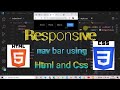 Tutorial - Responsive nav bar design- html and css | css flexbox
