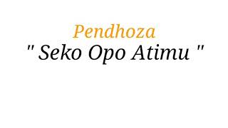 Seko Opo Atimu - Pendhoza ( Animasi lirik )