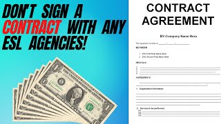 Don&#39;t Sign an Employment Contract with any ESL Agencies!