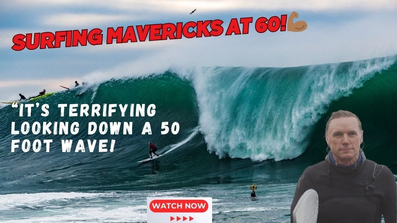 At 59 1/2 , Lionel Conacher became the oldest rookie to surf the giant wave of Mavericks 🏄