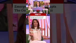 Emergency alert interrupts The One Show live on air. #EmergencyAlert #BBCNews
