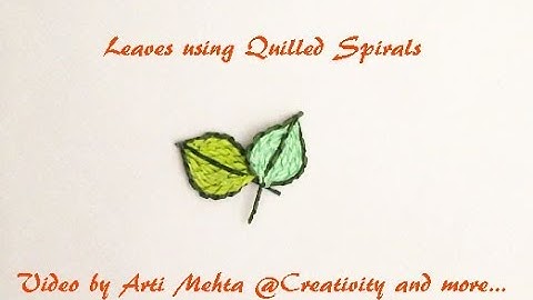 Leaves using Quilled Spiral | Video by Arti Mehta @Creativity and more