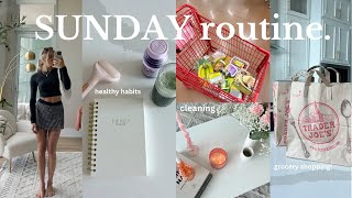 PRODUCTIVE SUNDAY ROUTINE! (grocery shop w/ me + cleaning + healthy habits)