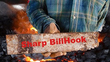 Knife Making- The Most Beautiful Bill Hook Out Of Rusted Leaf Spring.