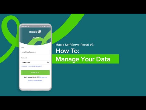 Maxis Self Serve Portal #3 – Managing your data